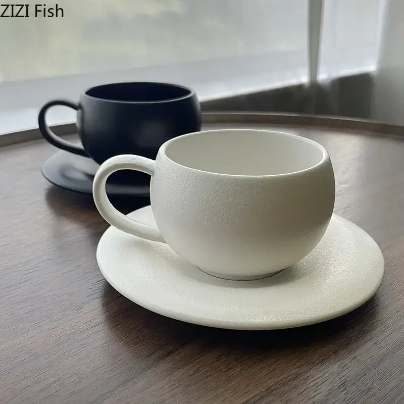 White Ceramic Cup Set