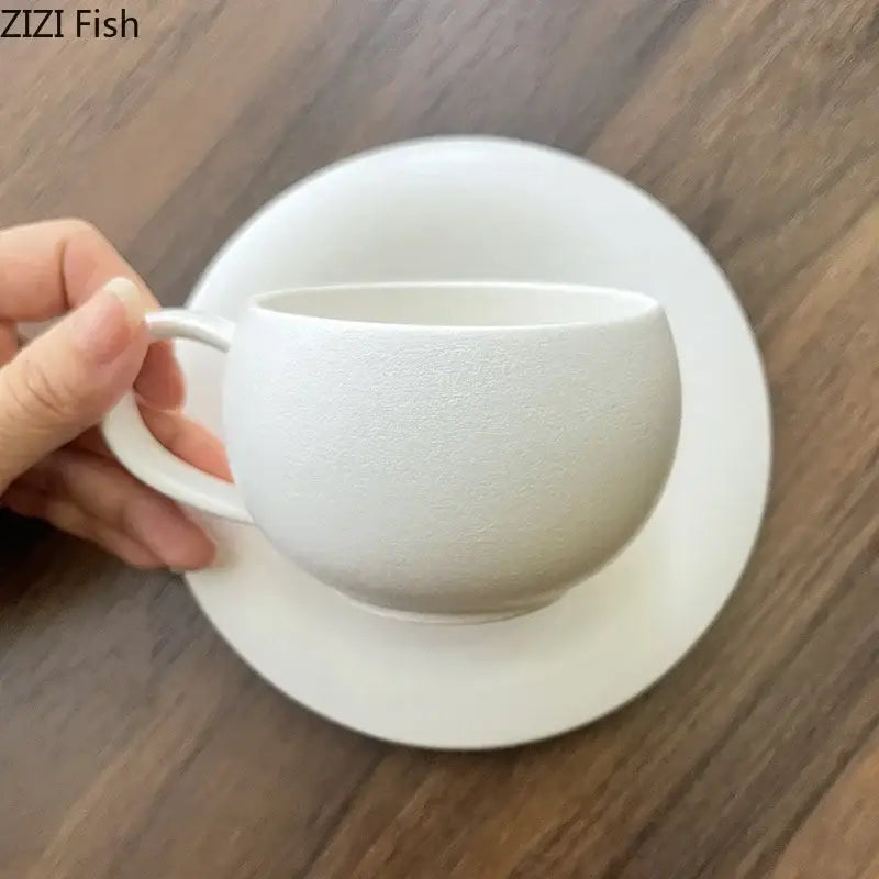 White Ceramic Cup Set