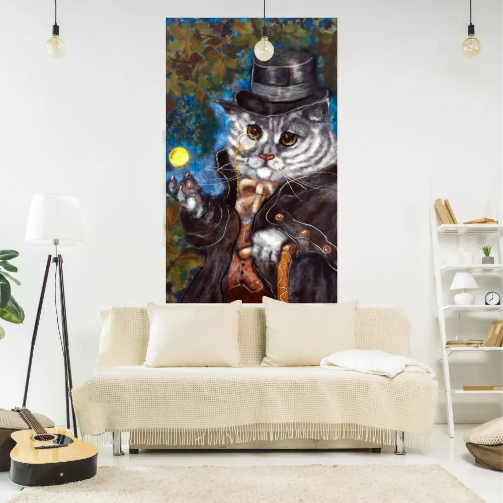 Cats Red Tapestry Decor