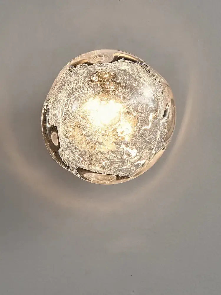 Blue Amber Glass Sconce