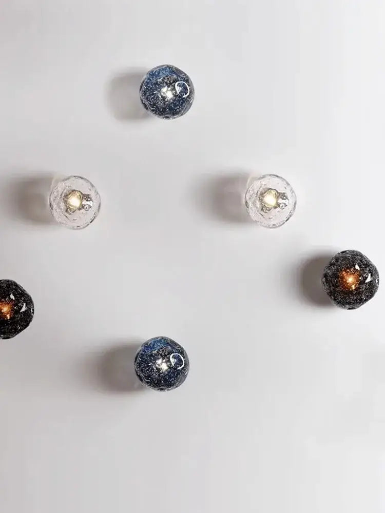 Blue Amber Glass Sconce
