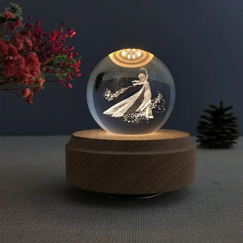 Wooden Crystal Music Box