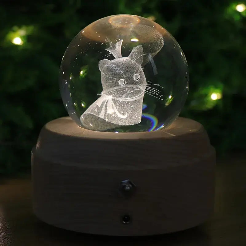 Wooden Crystal Music Box