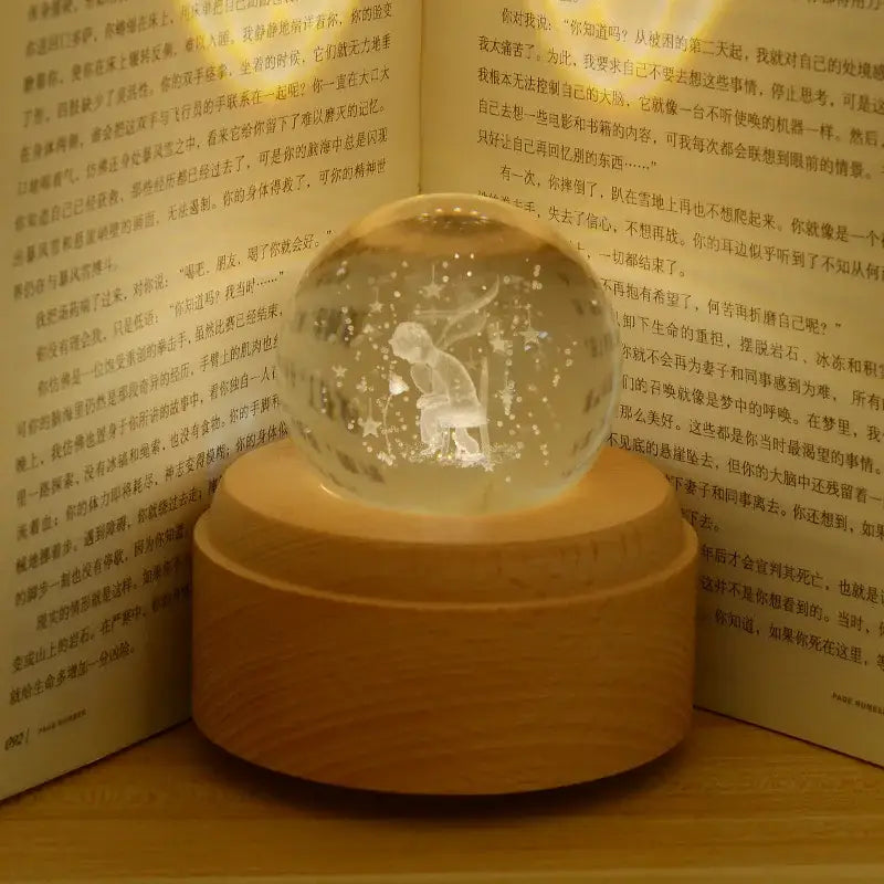 Wooden Crystal Music Box