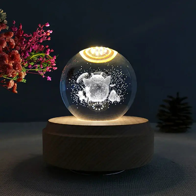Wooden Crystal Music Box