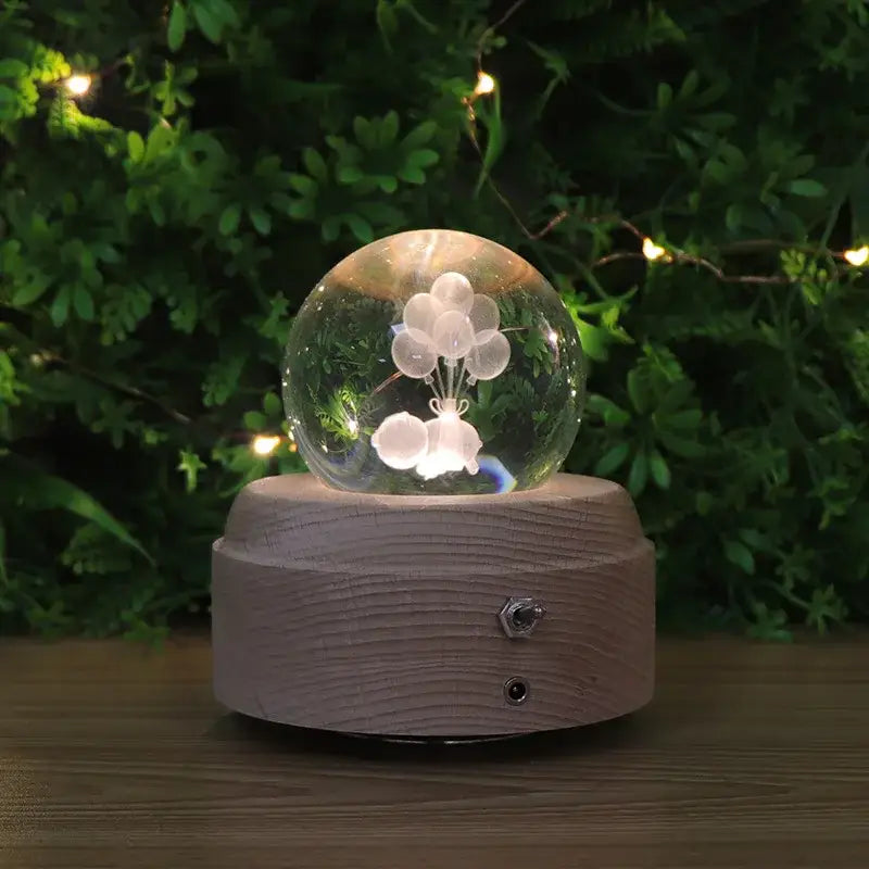 Wooden Crystal Music Box