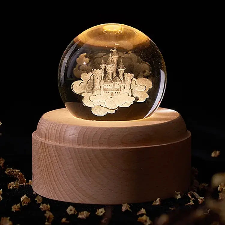 Wooden Crystal Music Box