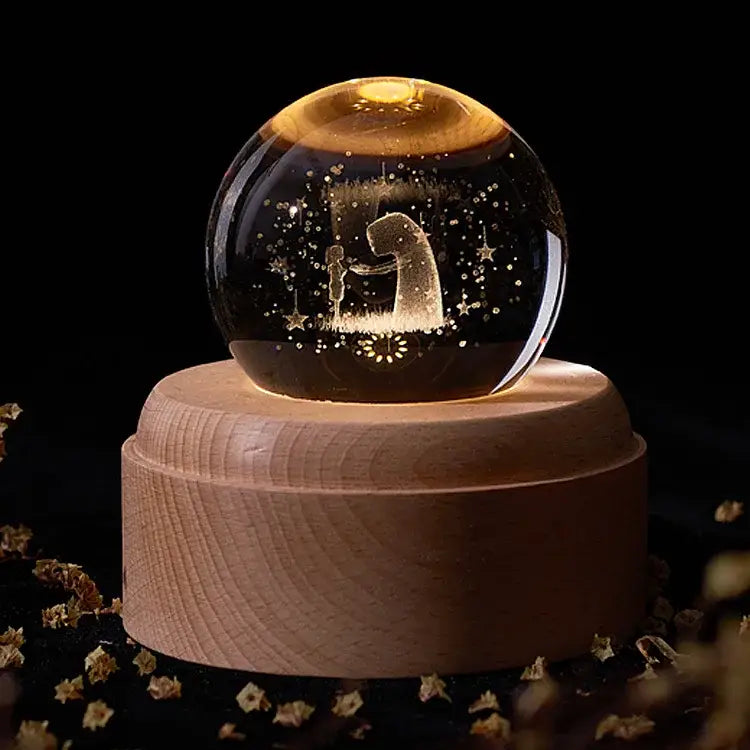 Wooden Crystal Music Box