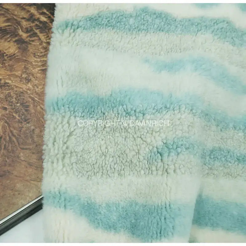 Beige Striped Fleece Cushion