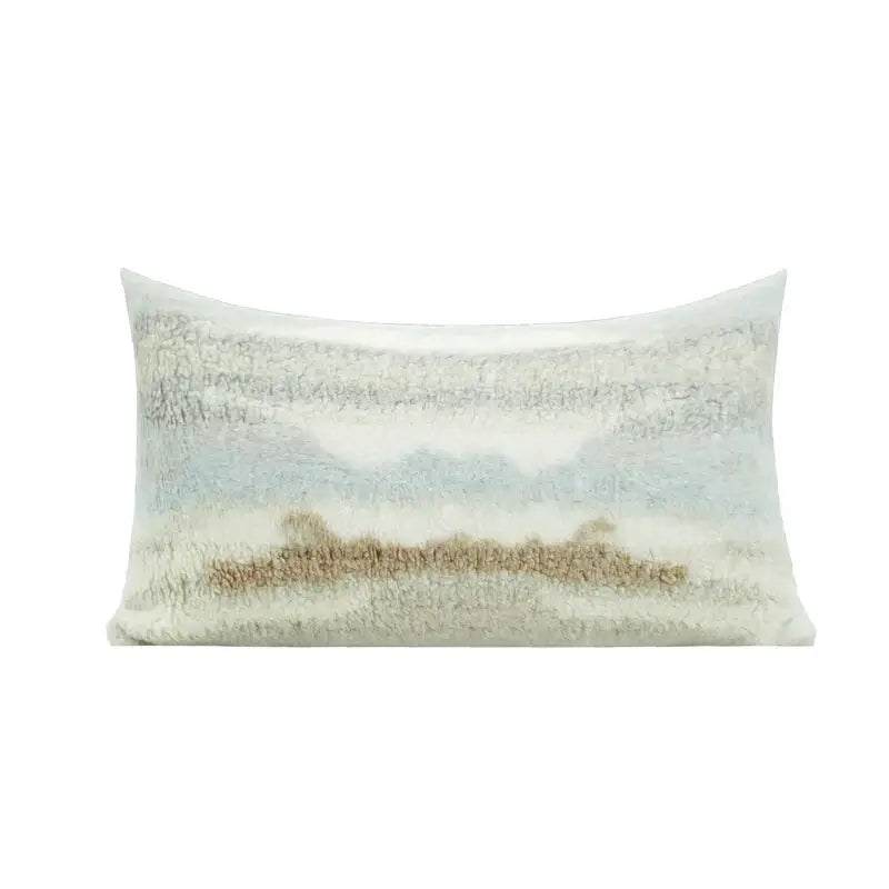 Beige Striped Fleece Cushion