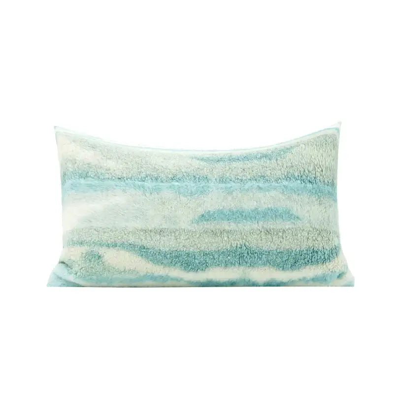 Beige Striped Fleece Cushion