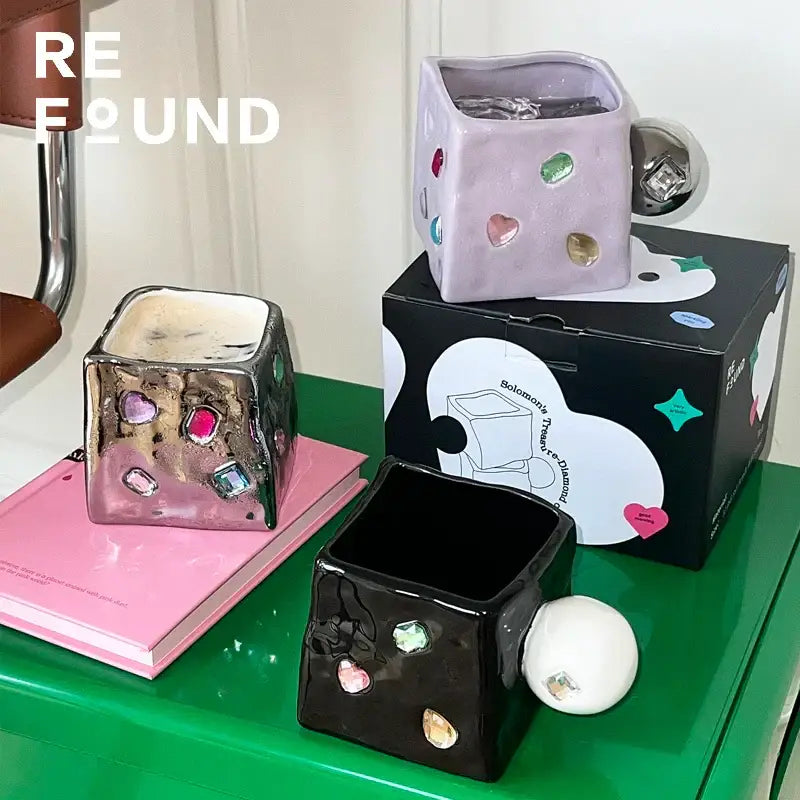 Black Diamond Ceramic Planter