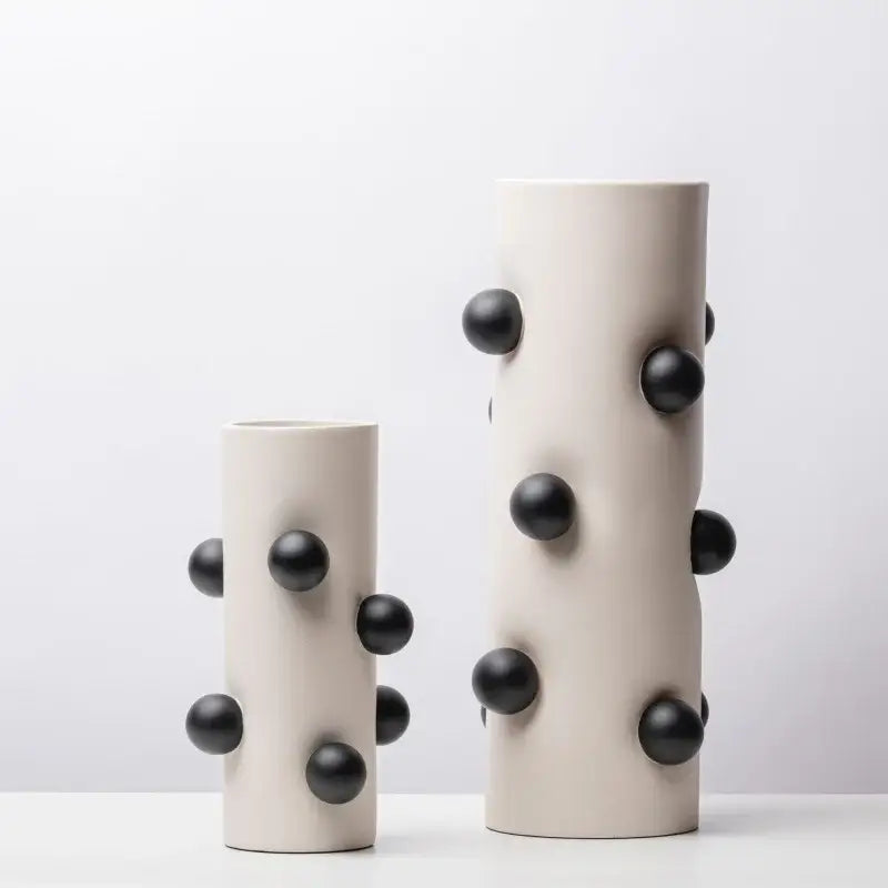 Gray Ceramic Ball Vase