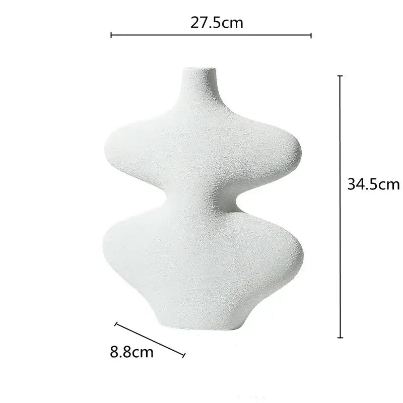 Black White Vase Set