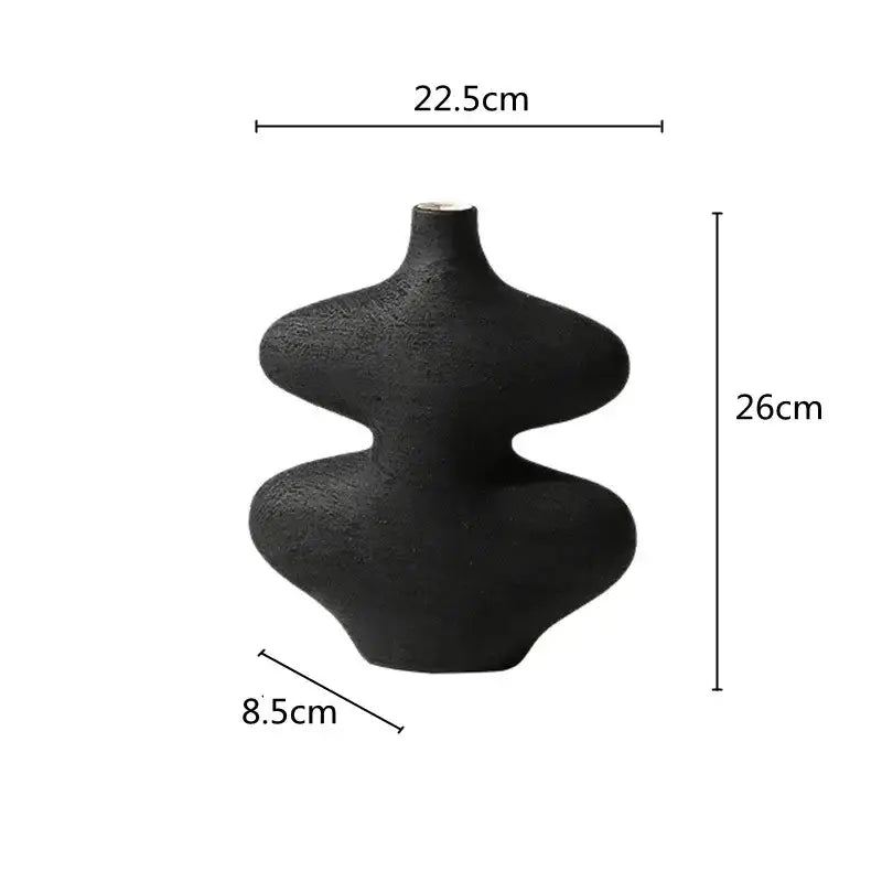 Black White Vase Set