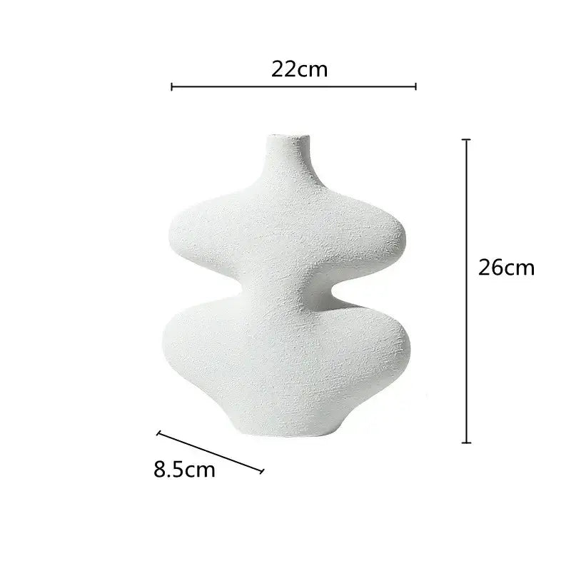 Black White Vase Set
