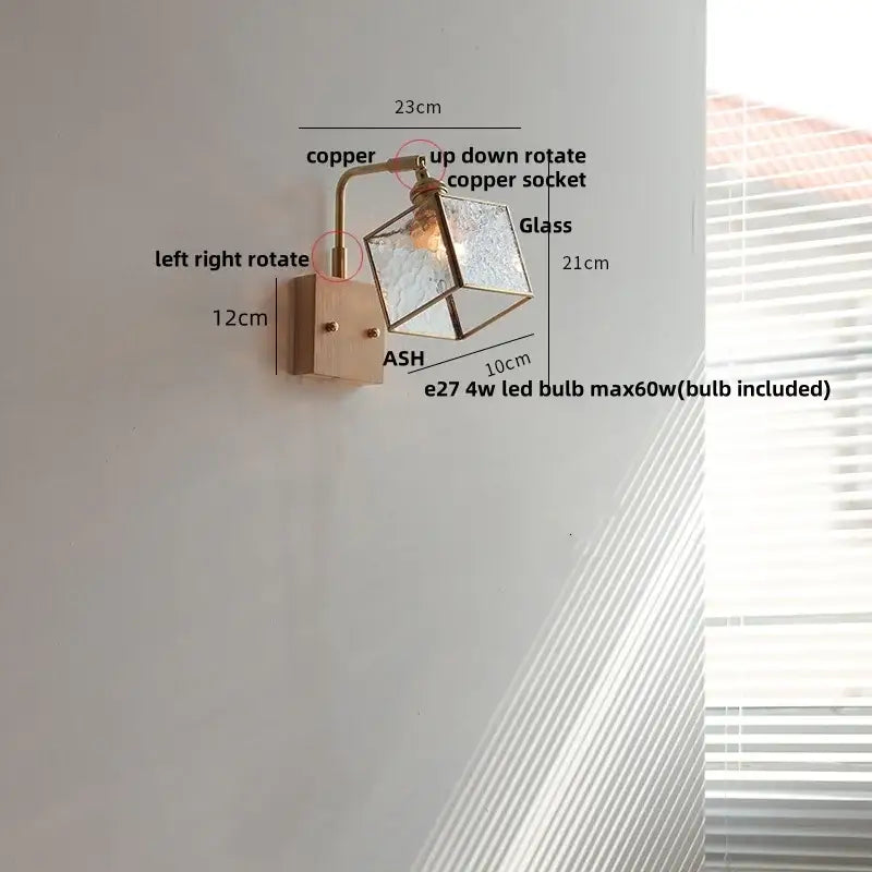 Blue Brass LED Sconce