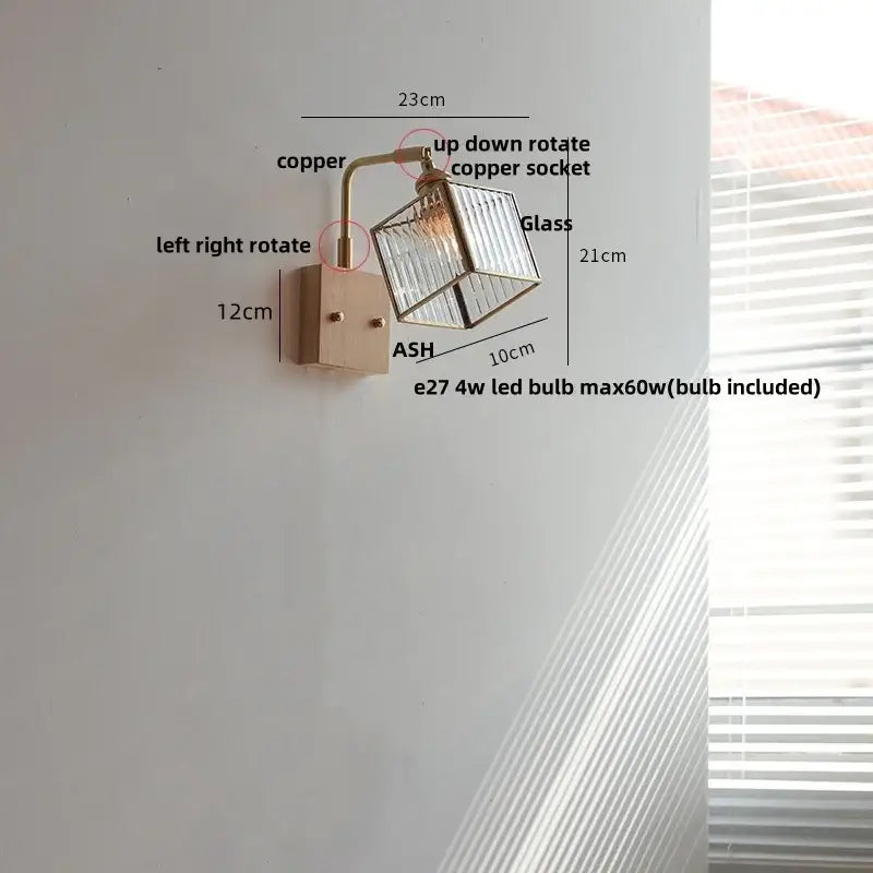Blue Brass LED Sconce