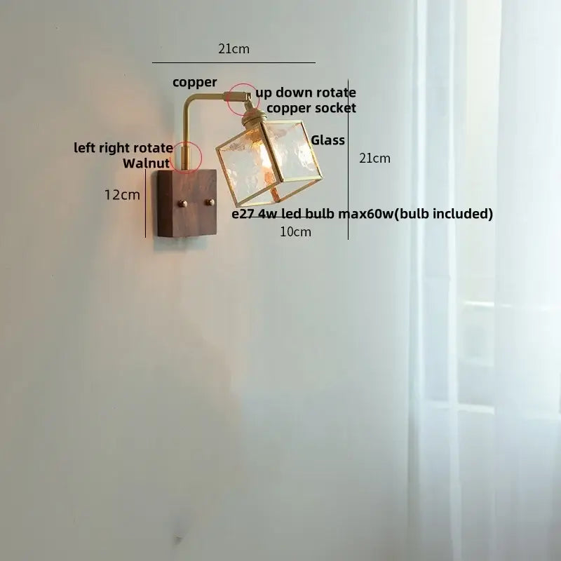 Blue Brass LED Sconce
