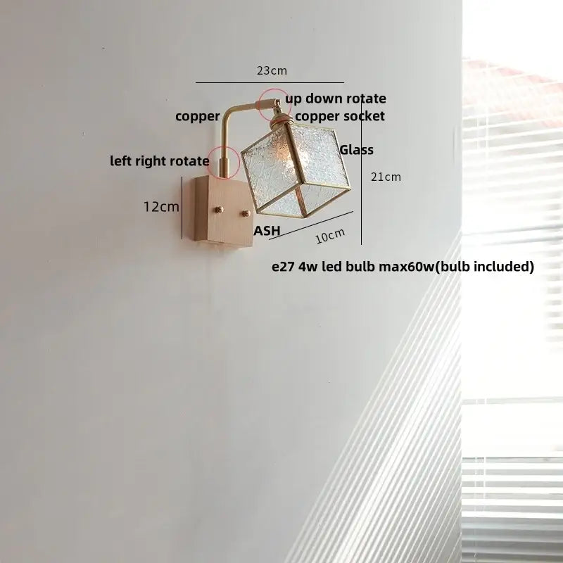 Blue Brass LED Sconce