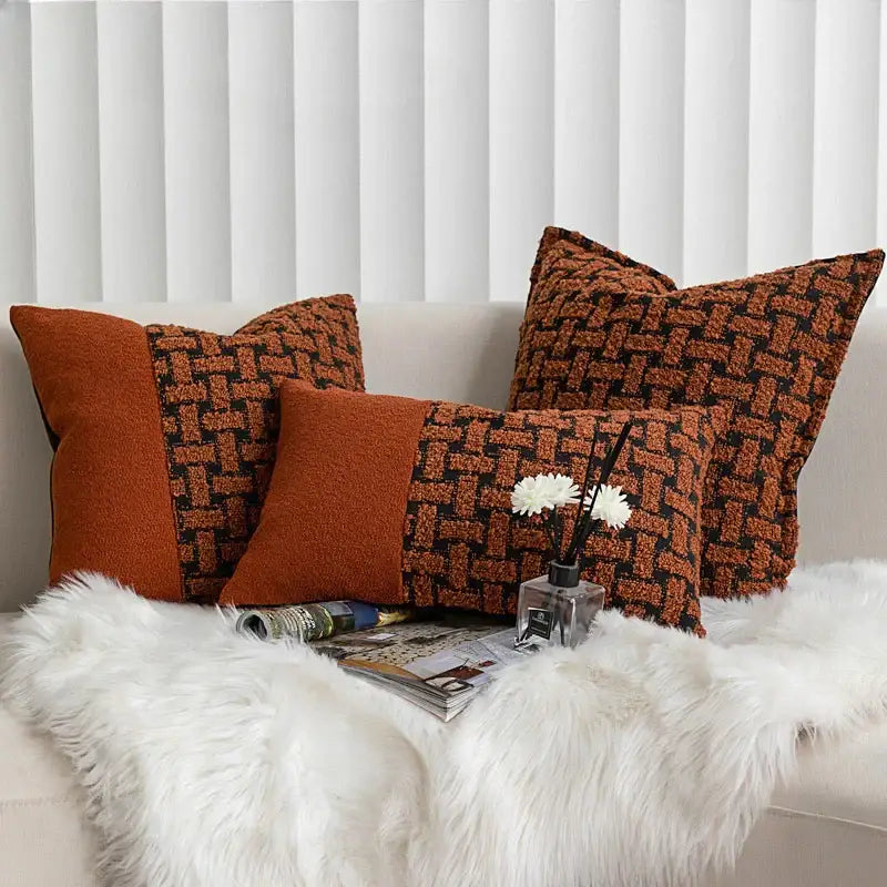 Caramel Velvet Throw Pillow