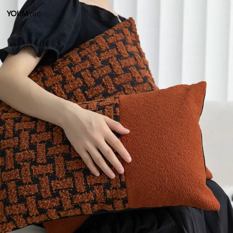 Caramel Velvet Throw Pillow