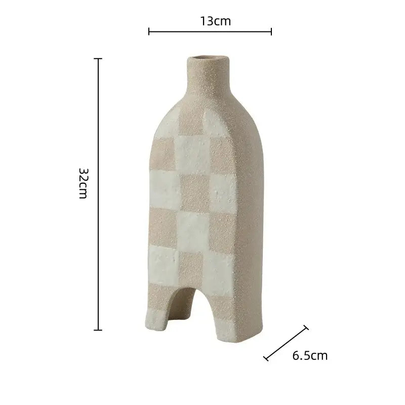 Ceramic Geometric Vase Set