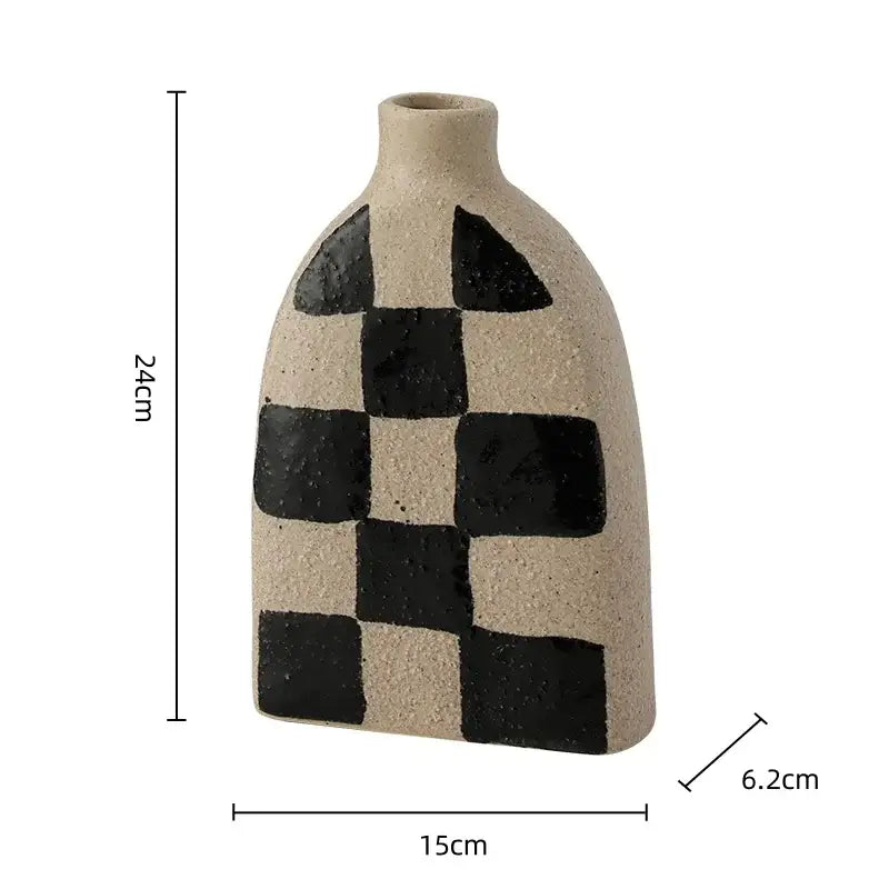 Ceramic Geometric Vase Set