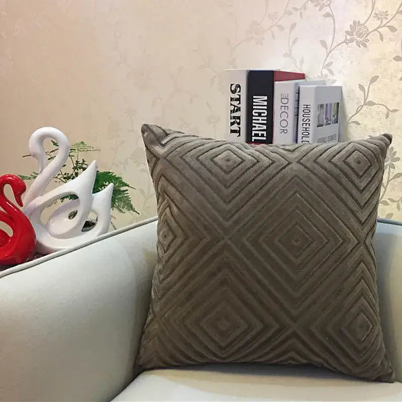 Grey Chenille Cushion Cover