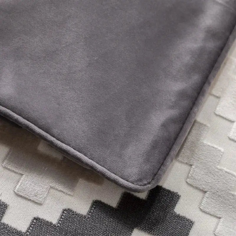 Grey Beige Chenille Cover