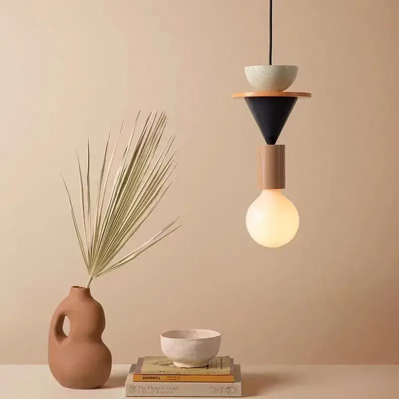 Colorful Wooden Pendant Light