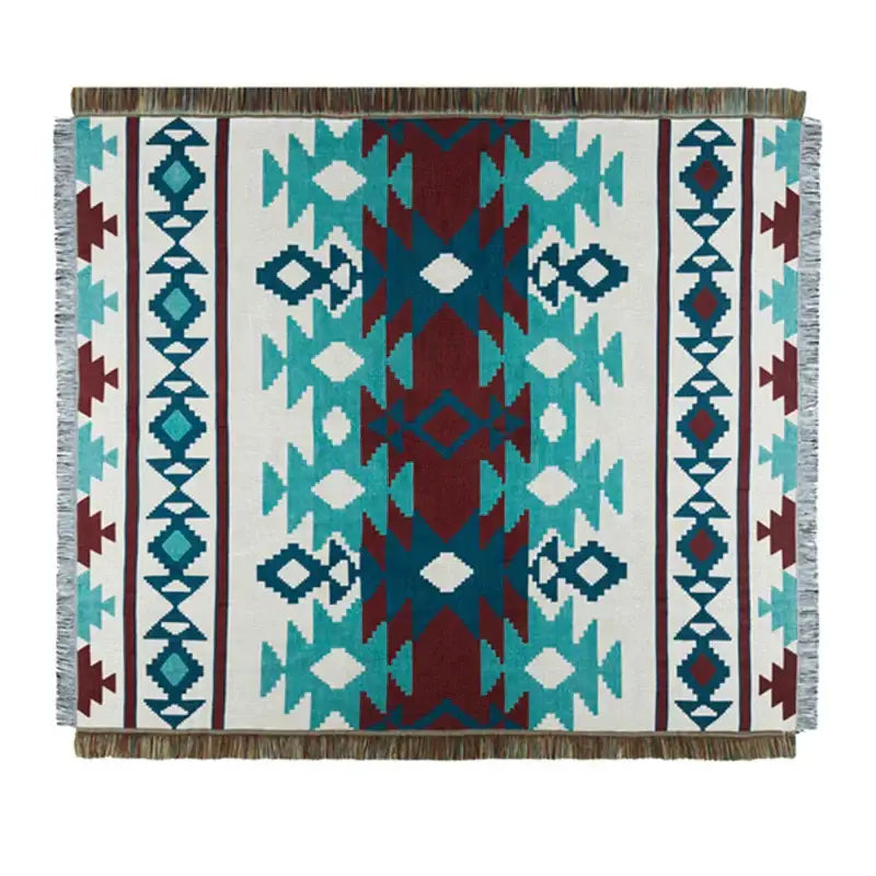 Cotton Geometric Sofa Blanket