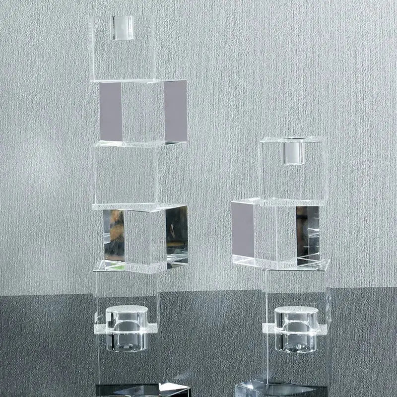 Crystal Glass Candle Holder