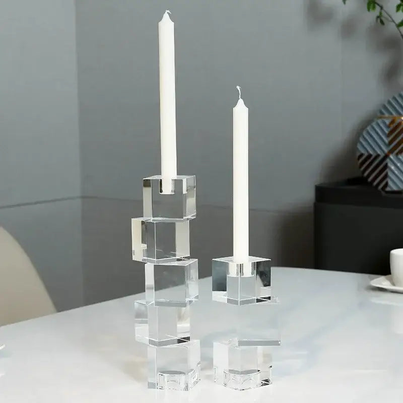 Crystal Glass Candle Holder