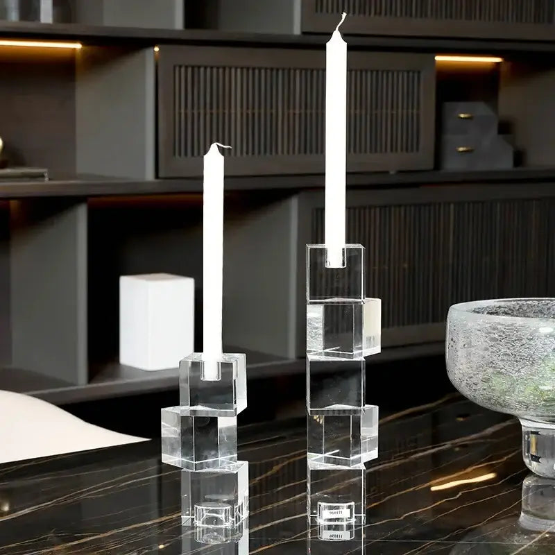 Crystal Glass Candle Holder