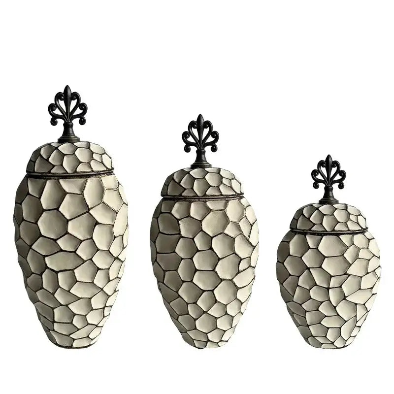 Gray Diamond Ceramic Vase