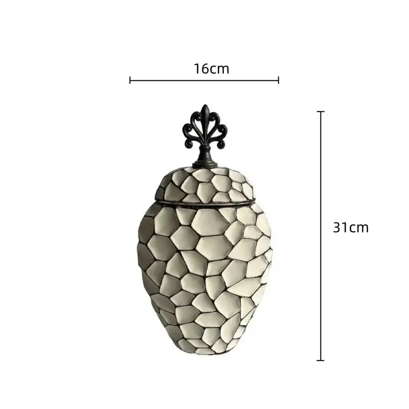 Gray Diamond Ceramic Vase