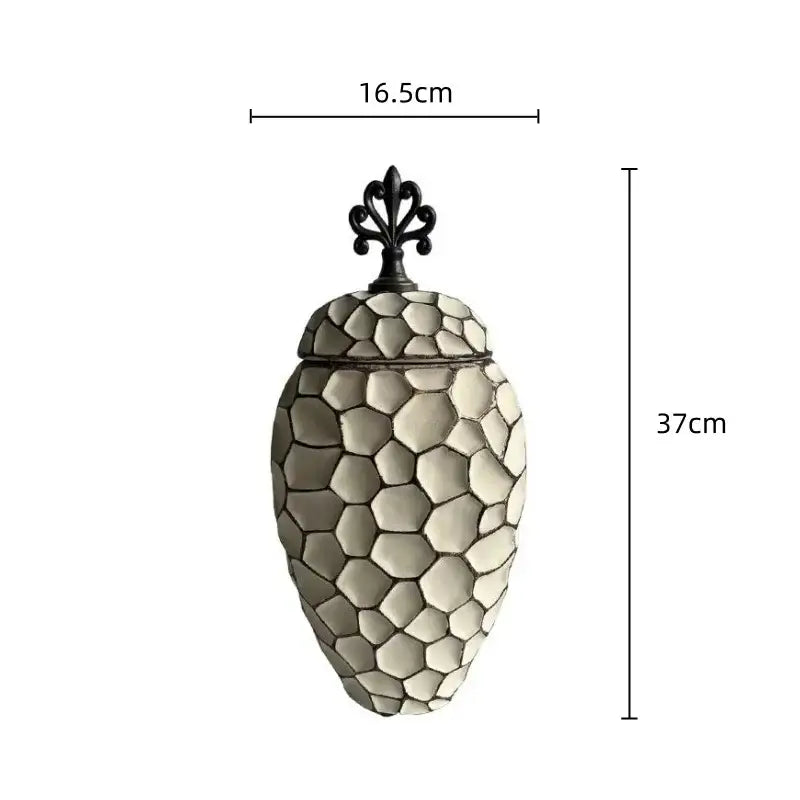 Gray Diamond Ceramic Vase