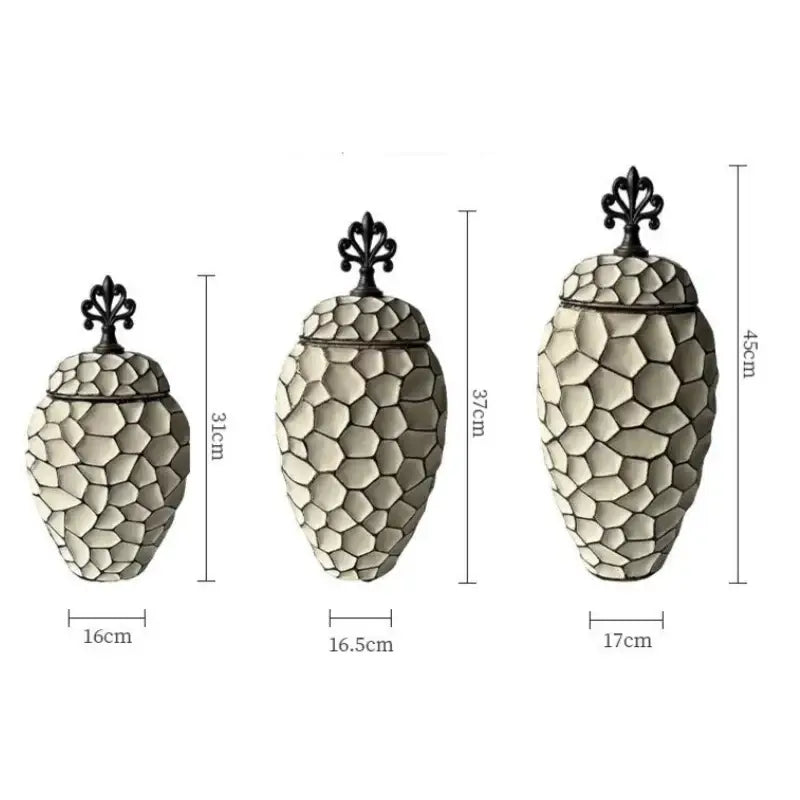 Gray Diamond Ceramic Vase