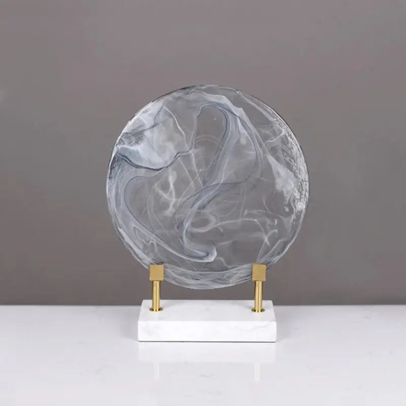 Marble Glass Orb Figurines