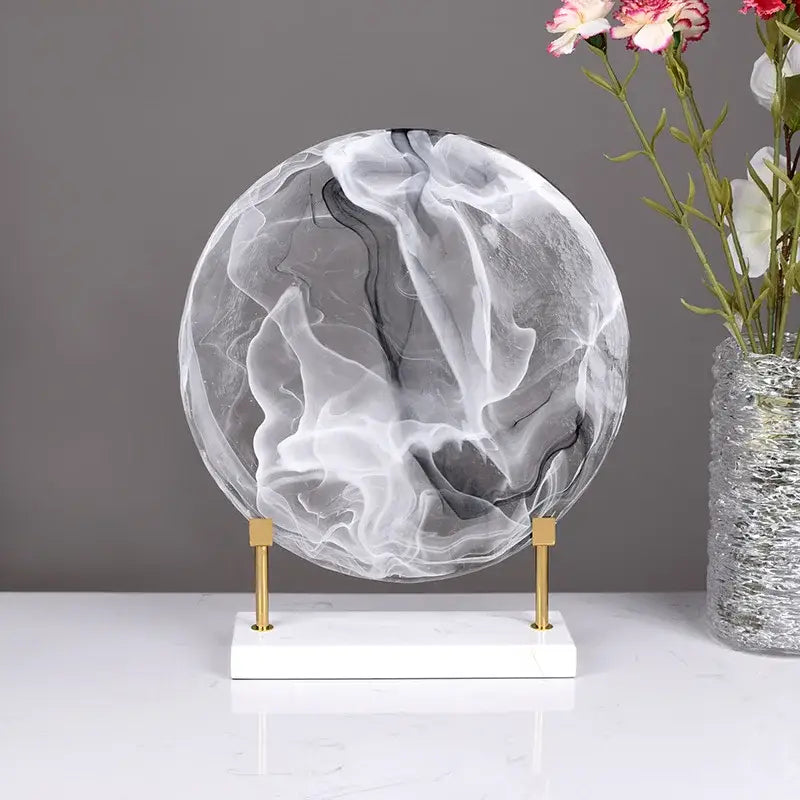 Marble Glass Orb Figurines