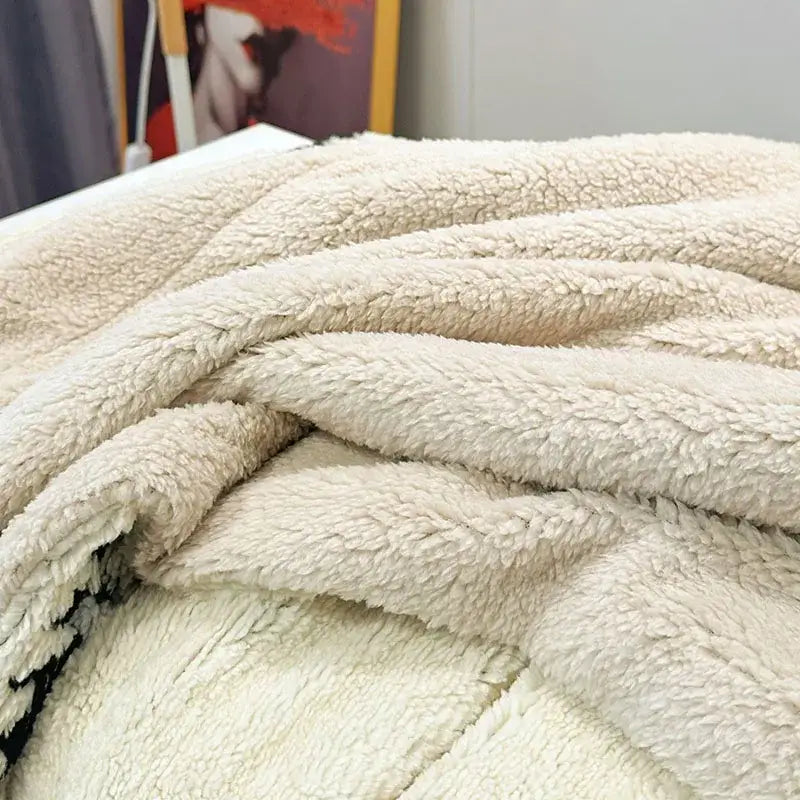 Gray Lamb Fleece Blanket