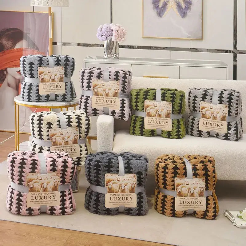 Gray Lamb Fleece Blanket