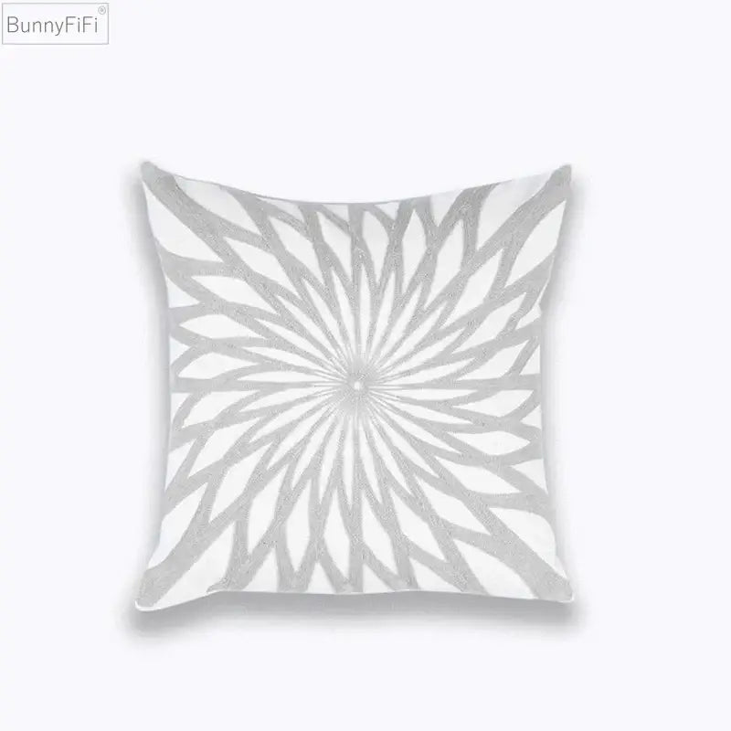Grey Geometric Cushion Cover
