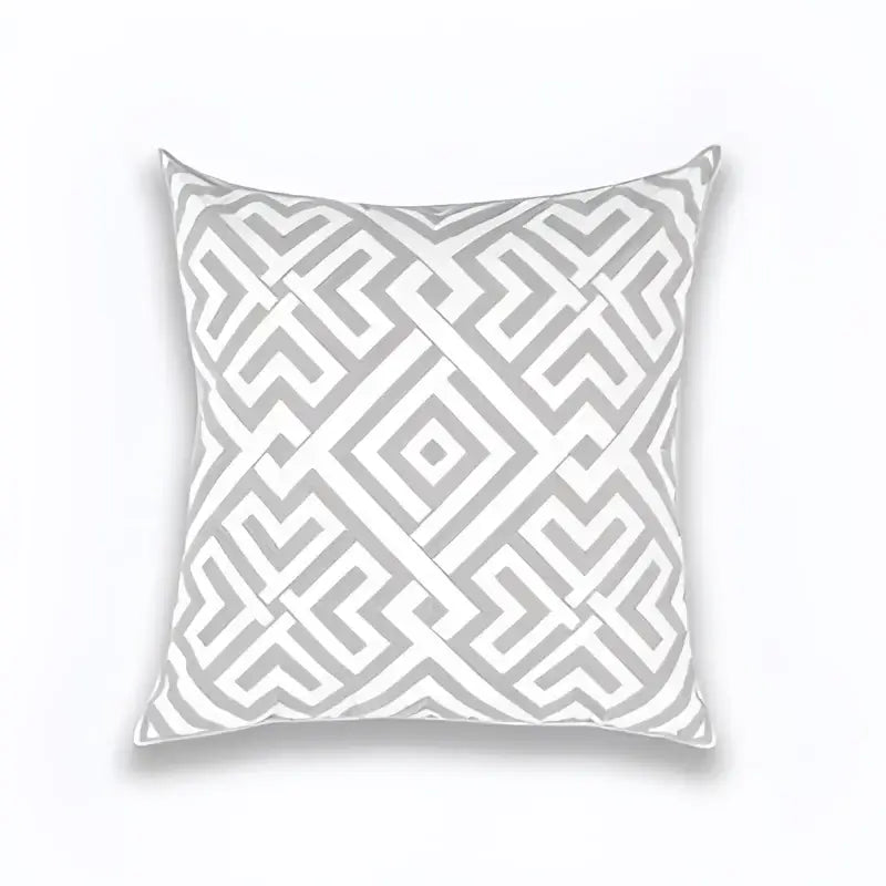 Grey Geometric Cushion Cover