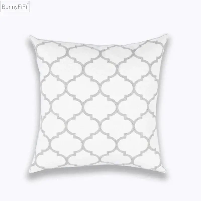 Grey Geometric Cushion Cover