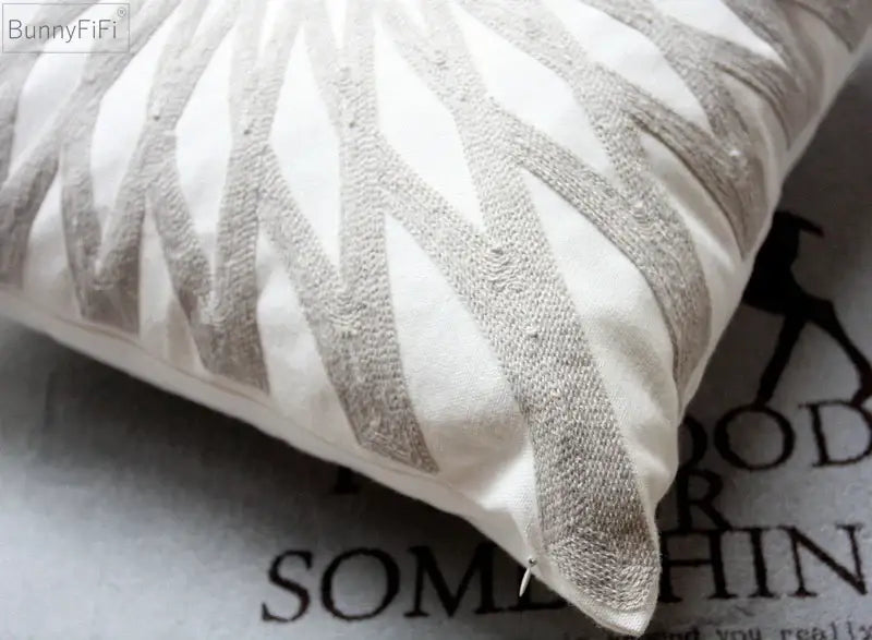 Grey Geometric Cushion Cover