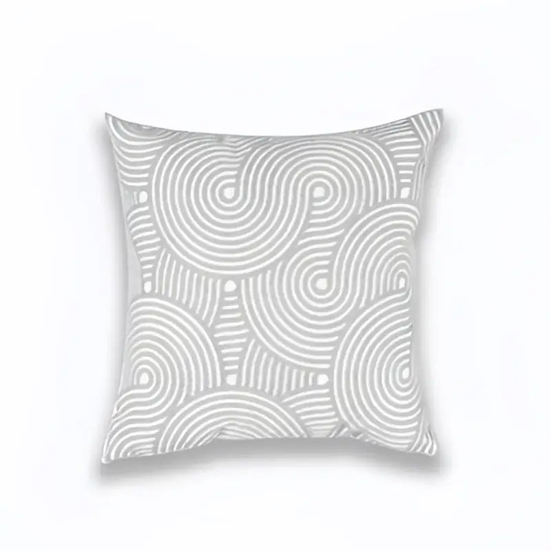 Grey Geometric Cushion Cover