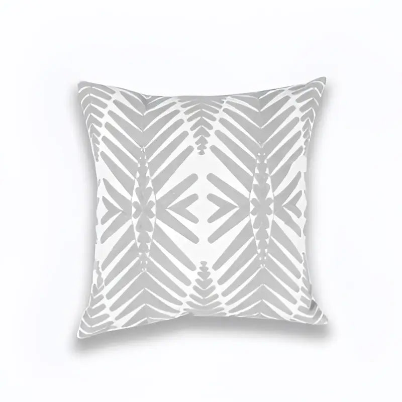 Grey Geometric Cushion Cover