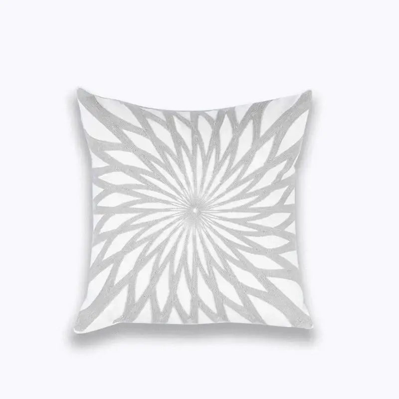Grey Geometric Cushion Cover
